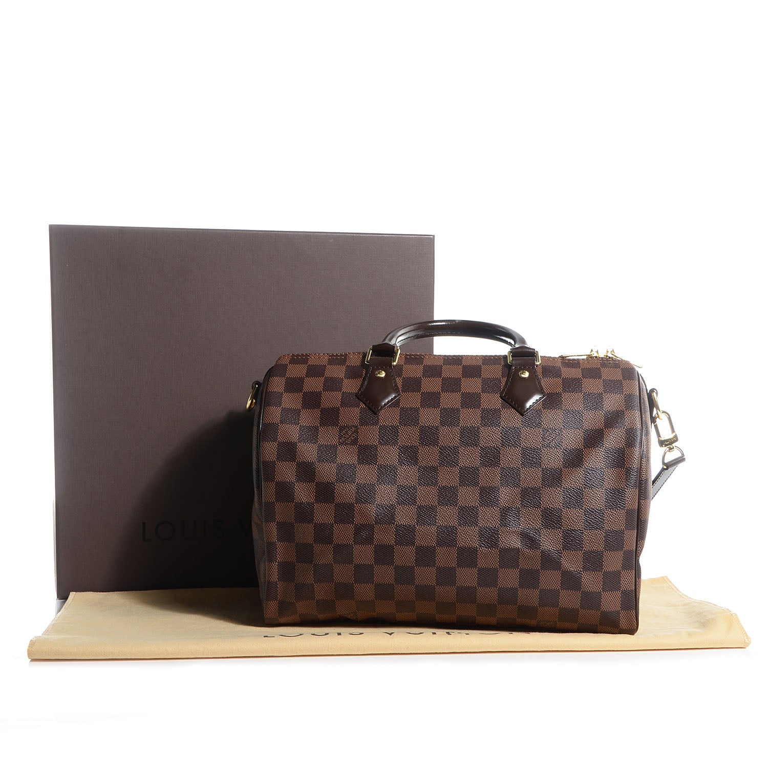 Louis Vuitton Damier Ebene Speedy Bandouliere 30 8 of 9