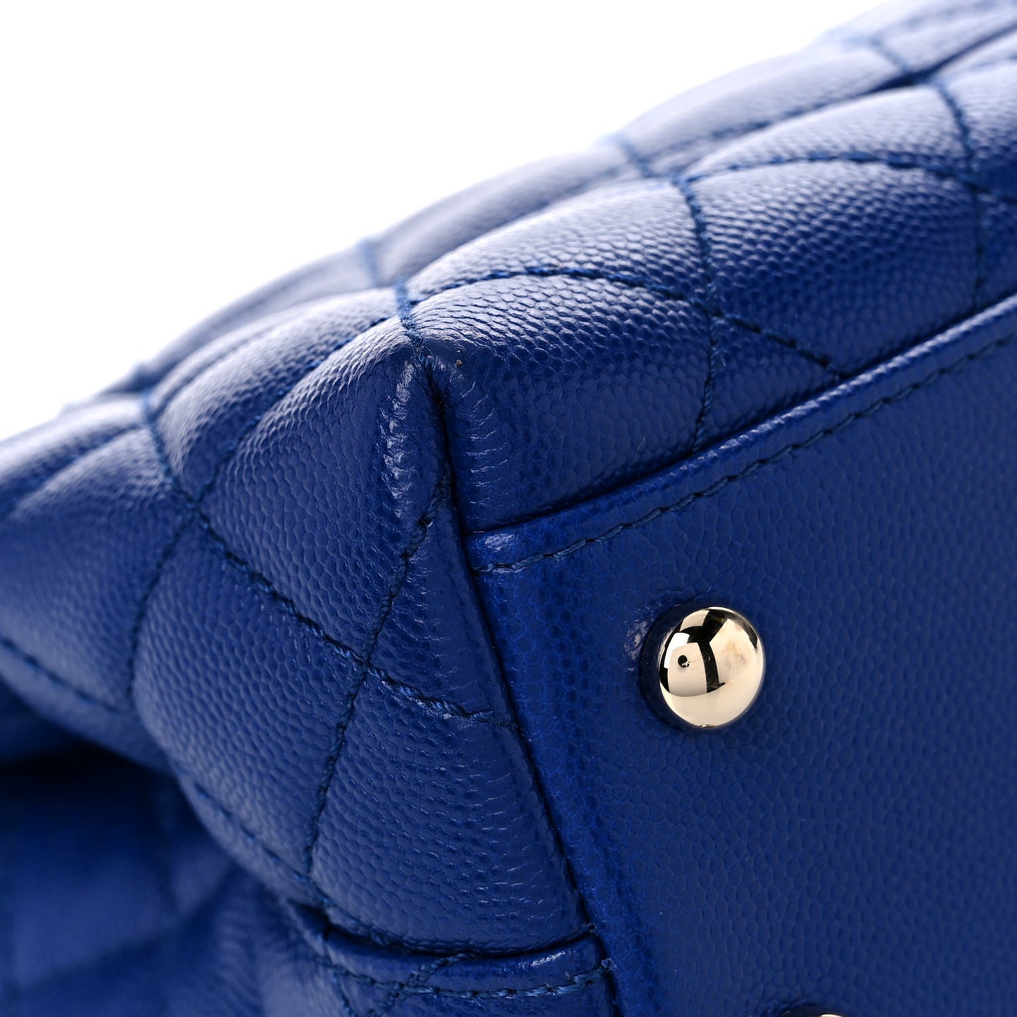 Caviar Quilted Mini Coco Handle Flap Blue