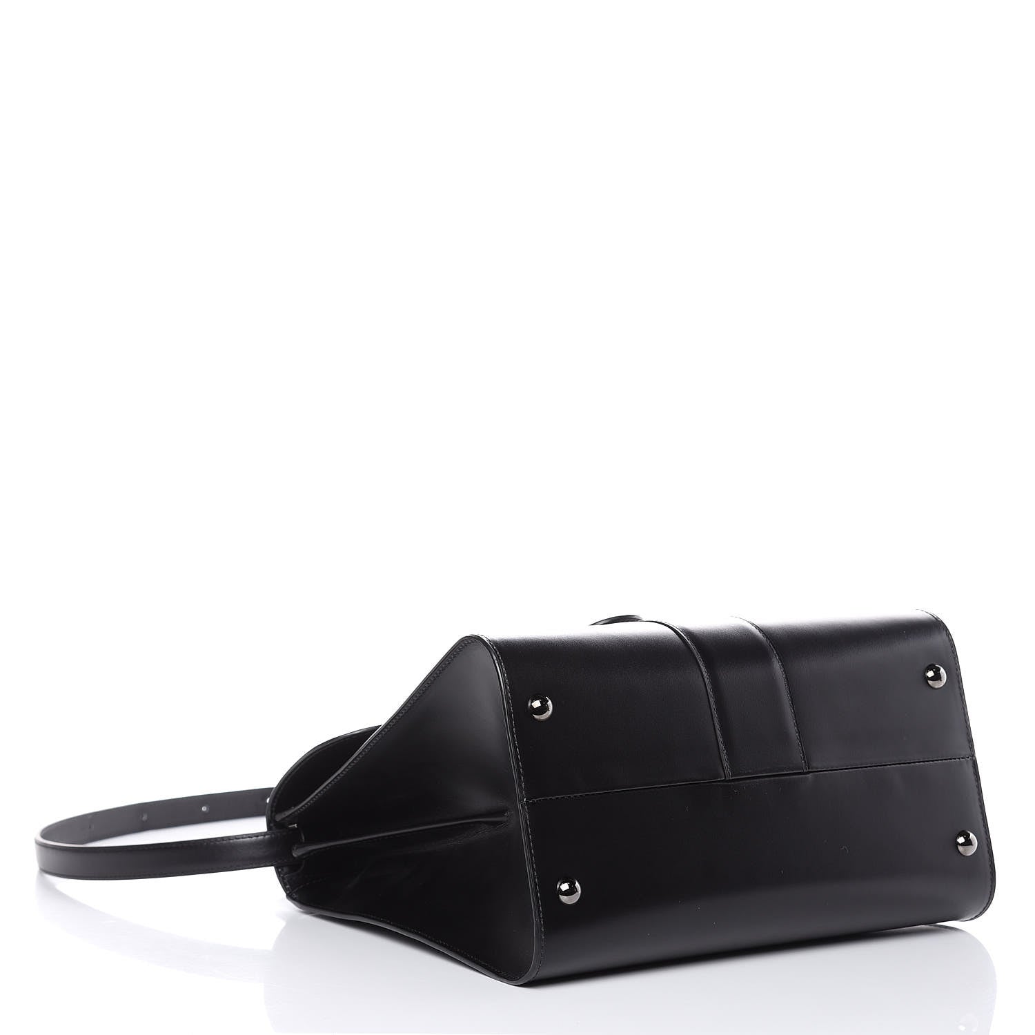 Delvaux Calfskin MM L'Humour Brillant Satchel Black 4 of 11