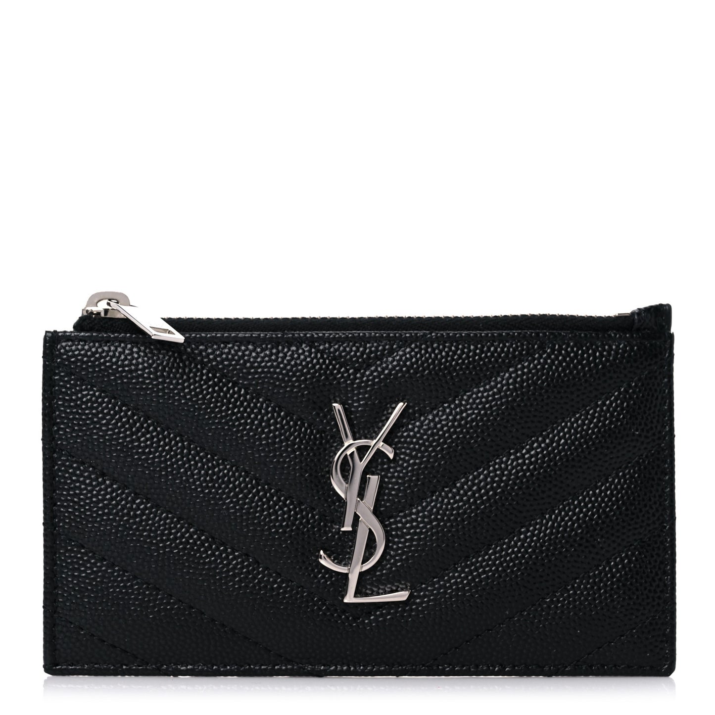 Monogram Grain de Poudre 5 Fragments Zip Pouch Card Holder Black