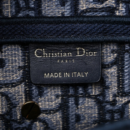Christian Dior Oblique Embroidered Saddle Bag Blue 6 of 10
