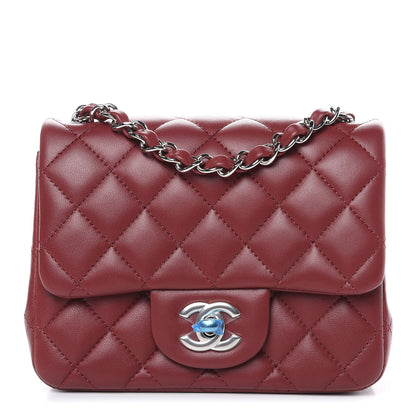 Chanel Lambskin Quilted Mini Square Flap Burgundy 1 of 12