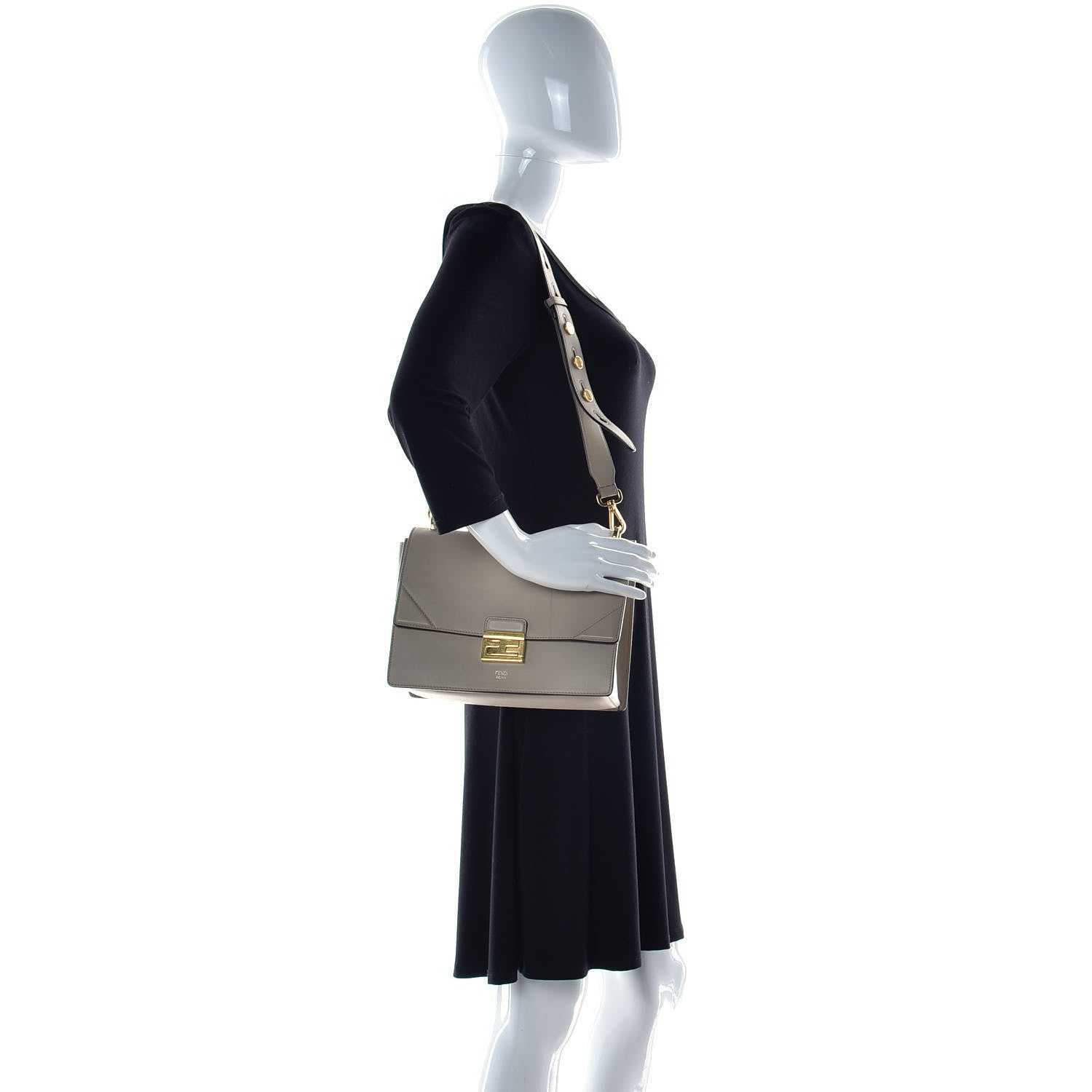 Fendi Vitello Grace Matte F is Fendi Kan U Shoulder Bag Nuvola 3 of 13