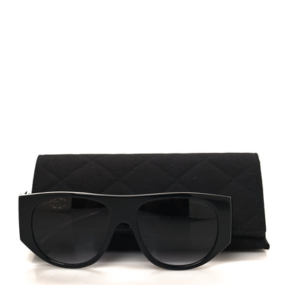 Chanel Acetate Quilted CC Pilot Sunglasses 71465 Black 7 of 7