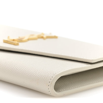 Saint Laurent Grain De Poudre Monogram Uptown Chain Wallet Crema Soft 11 of 11