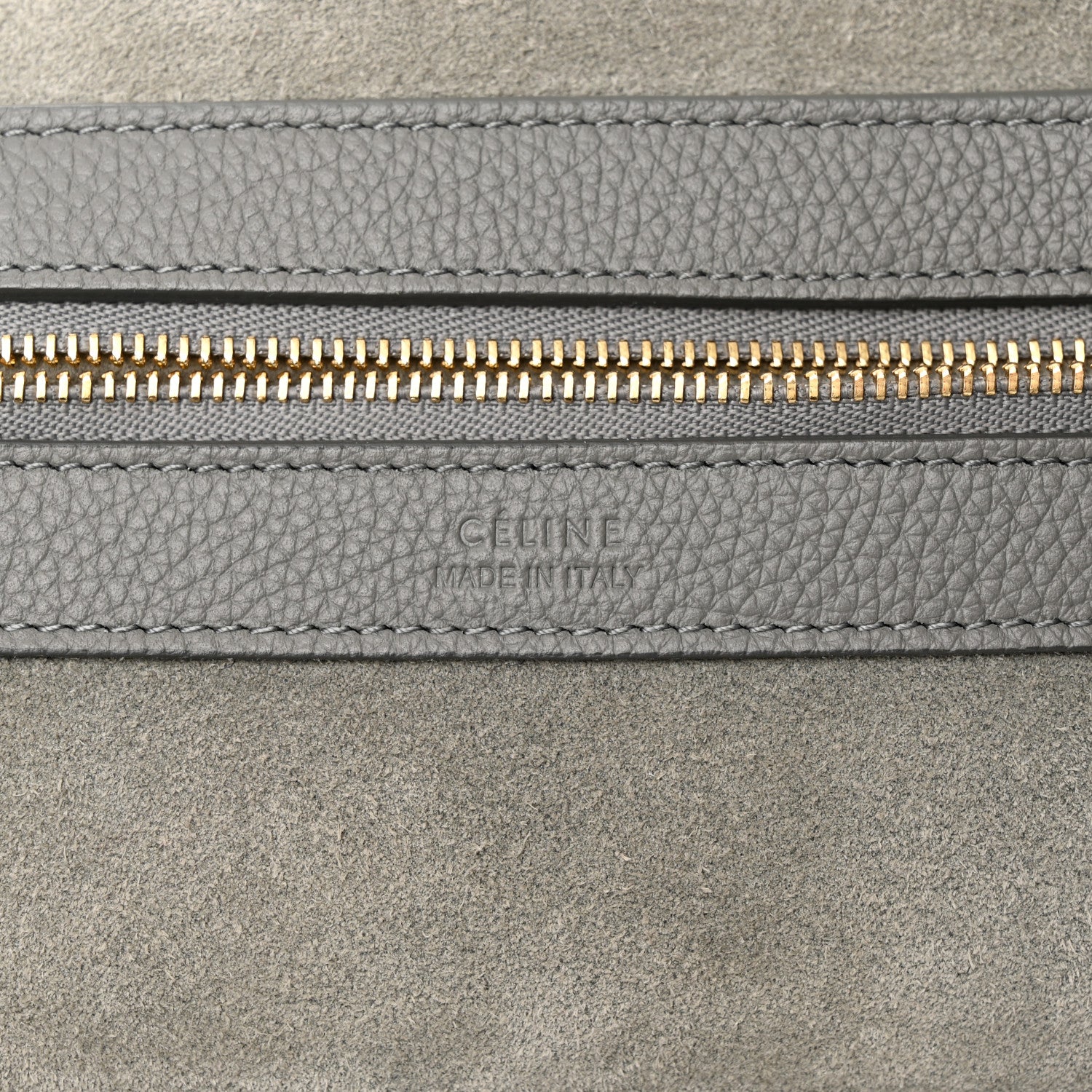Celine Soft Grained Calfskin Small Belt Cabas Phantom Grey 6 of 9