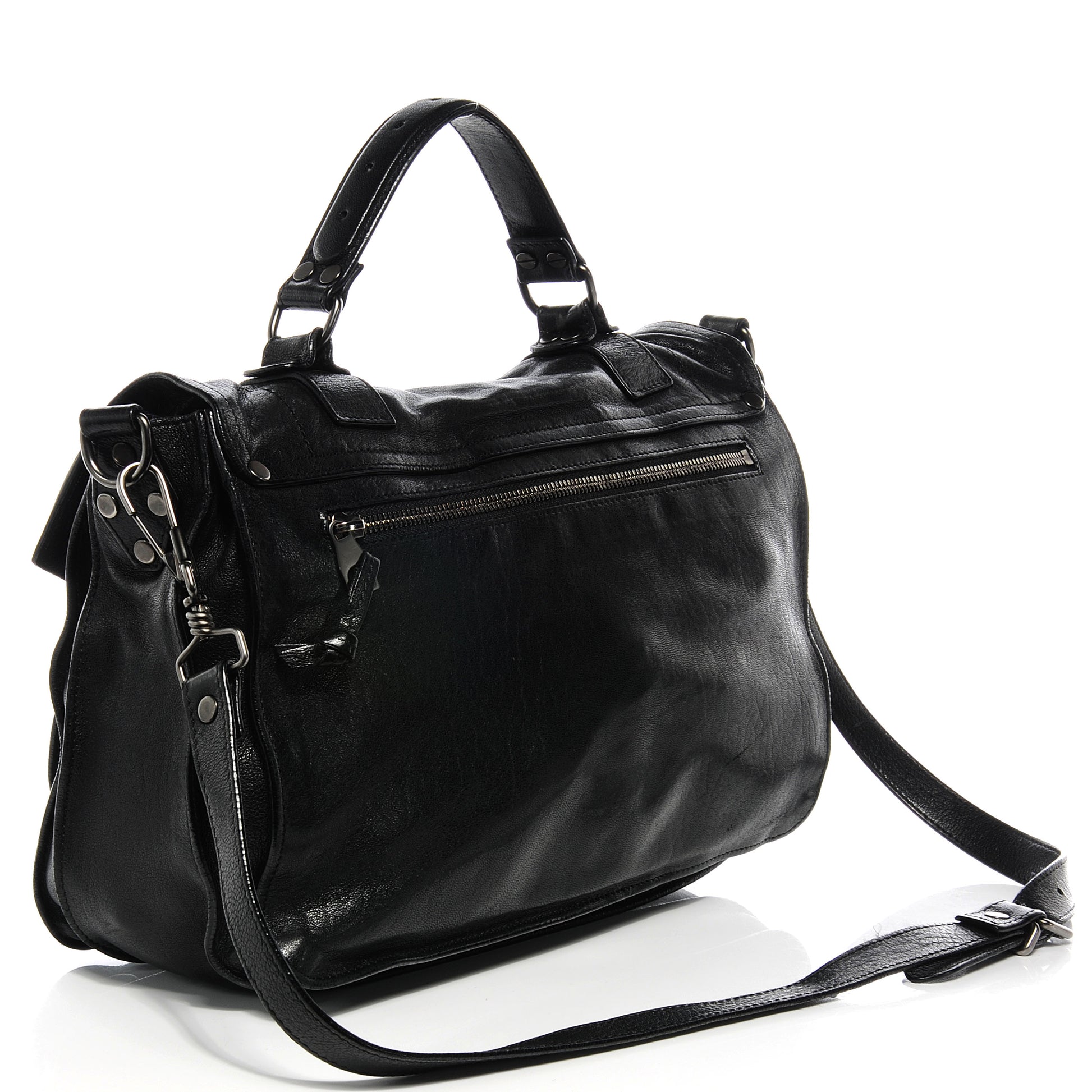 Proenza Schouler Lambskin PS1 Medium Satchel Black 3 of 8