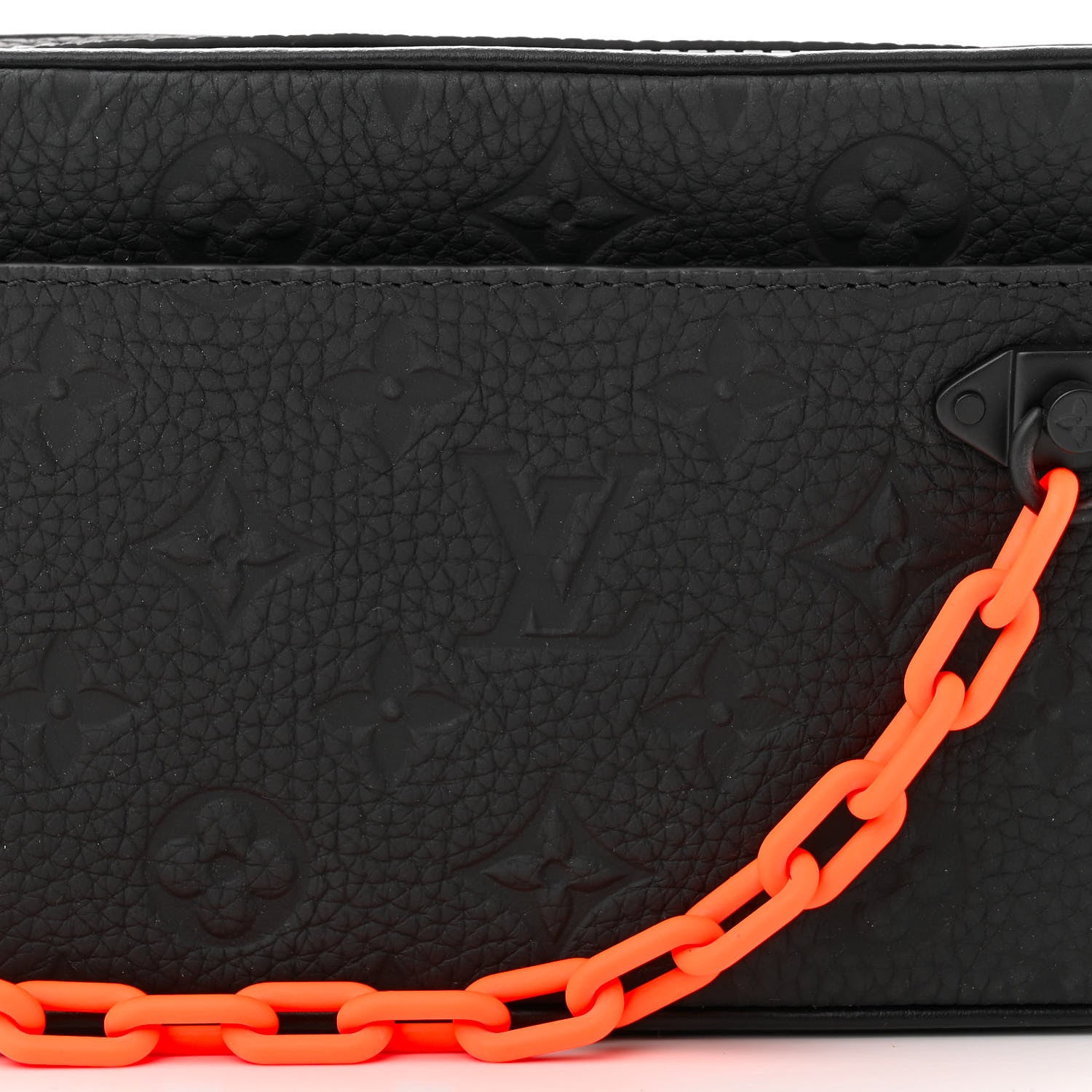Louis Vuitton Taurillon Monogram Uniformes Solar Ray Soft Pochette Volga Belt Bag Black 7 of 9