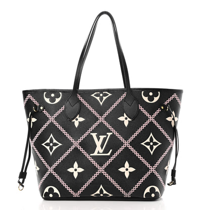 Louis Vuitton Empreinte Monogram Giant Broderies Neverfull MM Black 1 of 10