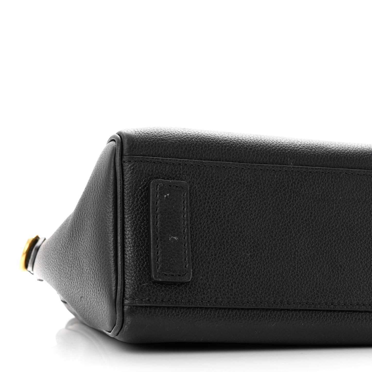 Grained Calfskin Small La Medusa Top Handle Bag Black