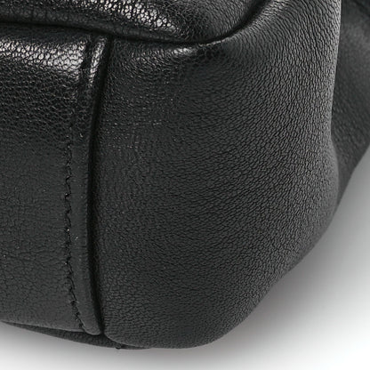 Saint Laurent Sheepskin Matelasse Chevron Monogram Medium College Bag Black 11 of 11