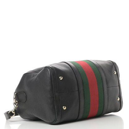 Gucci Calfskin Vintage Web Medium Boston Black 4 of 23