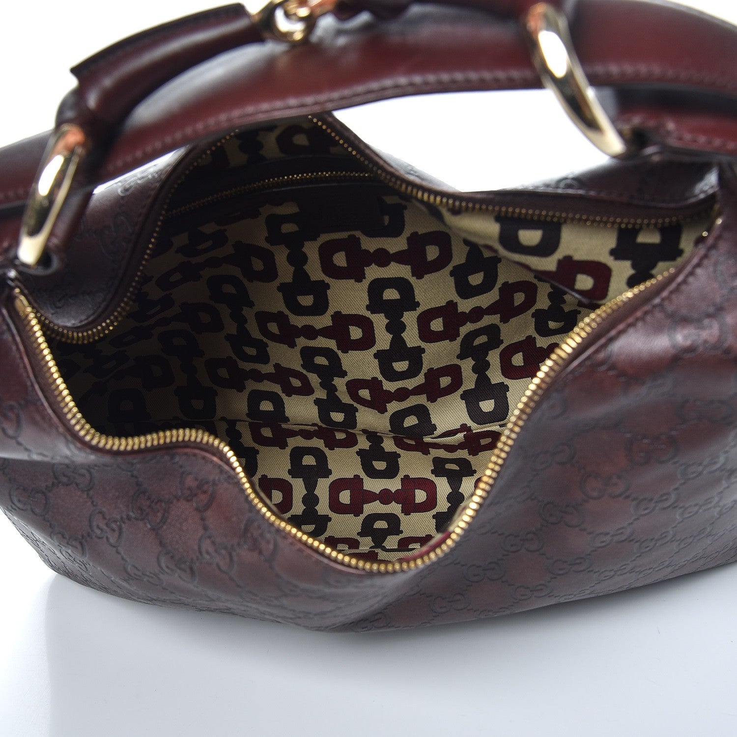 Gucci Guccissima Medium Horsebit Chain Hobo Dark Brown 5 of 11