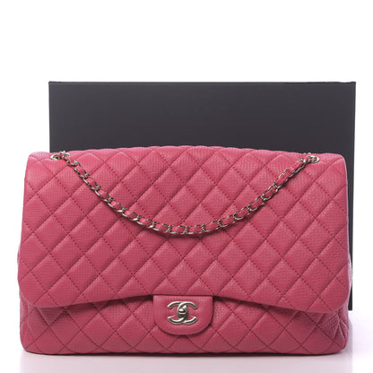 Chanel Calfskin Quilted Small XXL Travel Flap Bag Dark Pink 11 of 11