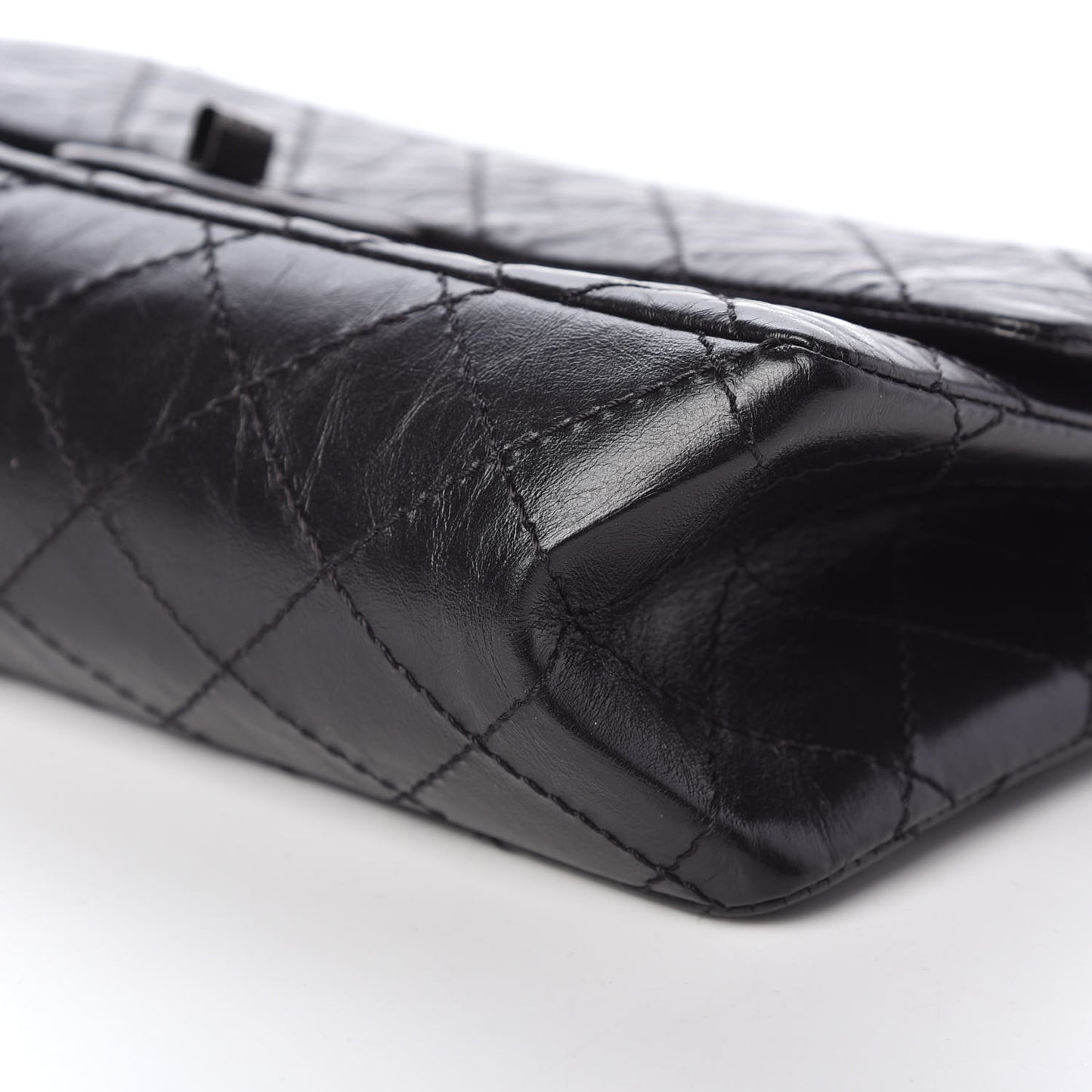 Aged Calfskin Quilted 2.55 Reissue 226 Flap So Black