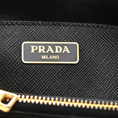 Prada Saffiano Lux Micro Galleria Double Zip Tote Black 6 of 10