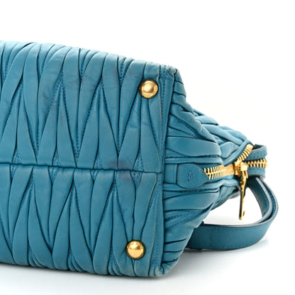 Miu Miu Nappa Matelasse Top Handle Bag Turchese 10 of 18