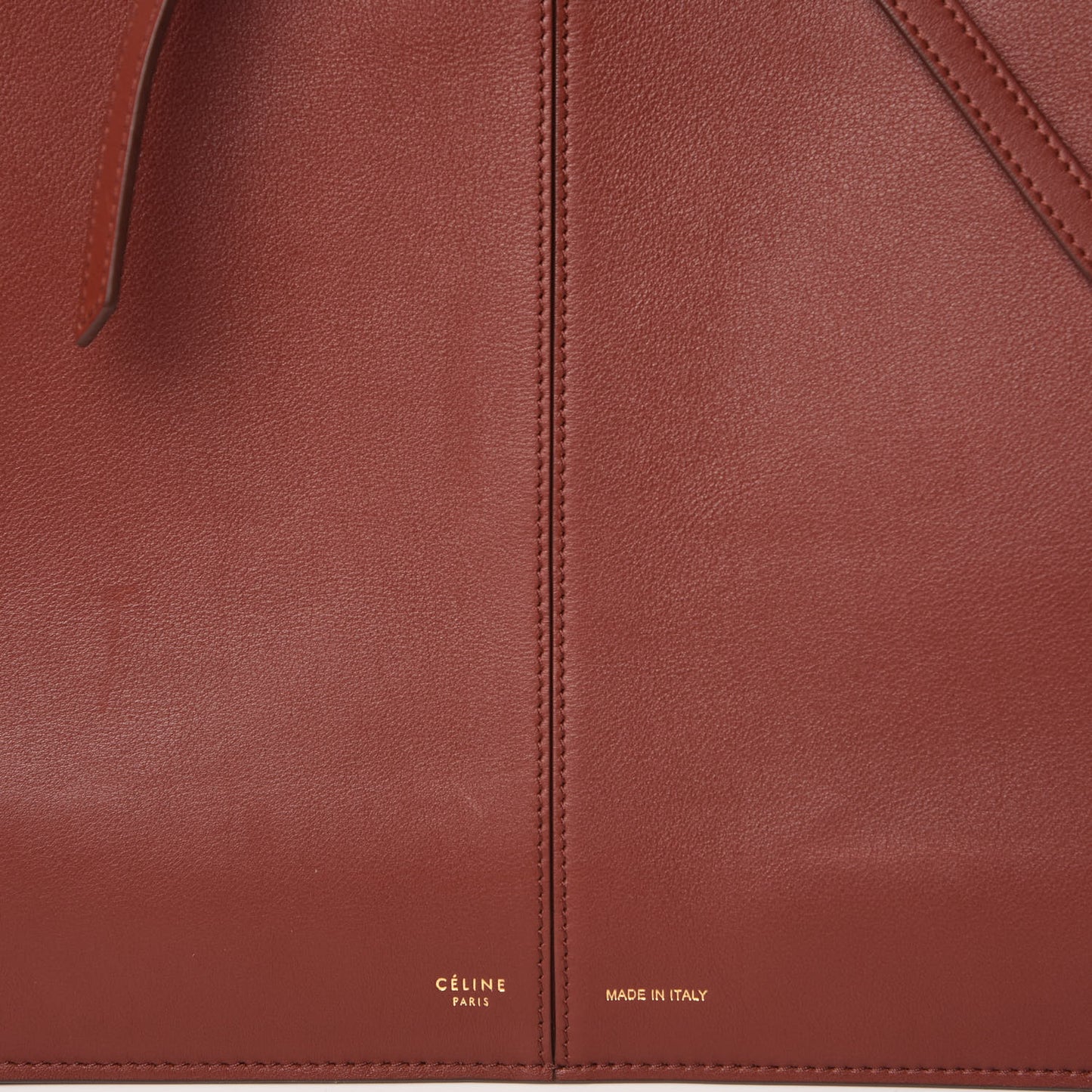 Calfskin Medium Tri-Fold Bag Red Wood