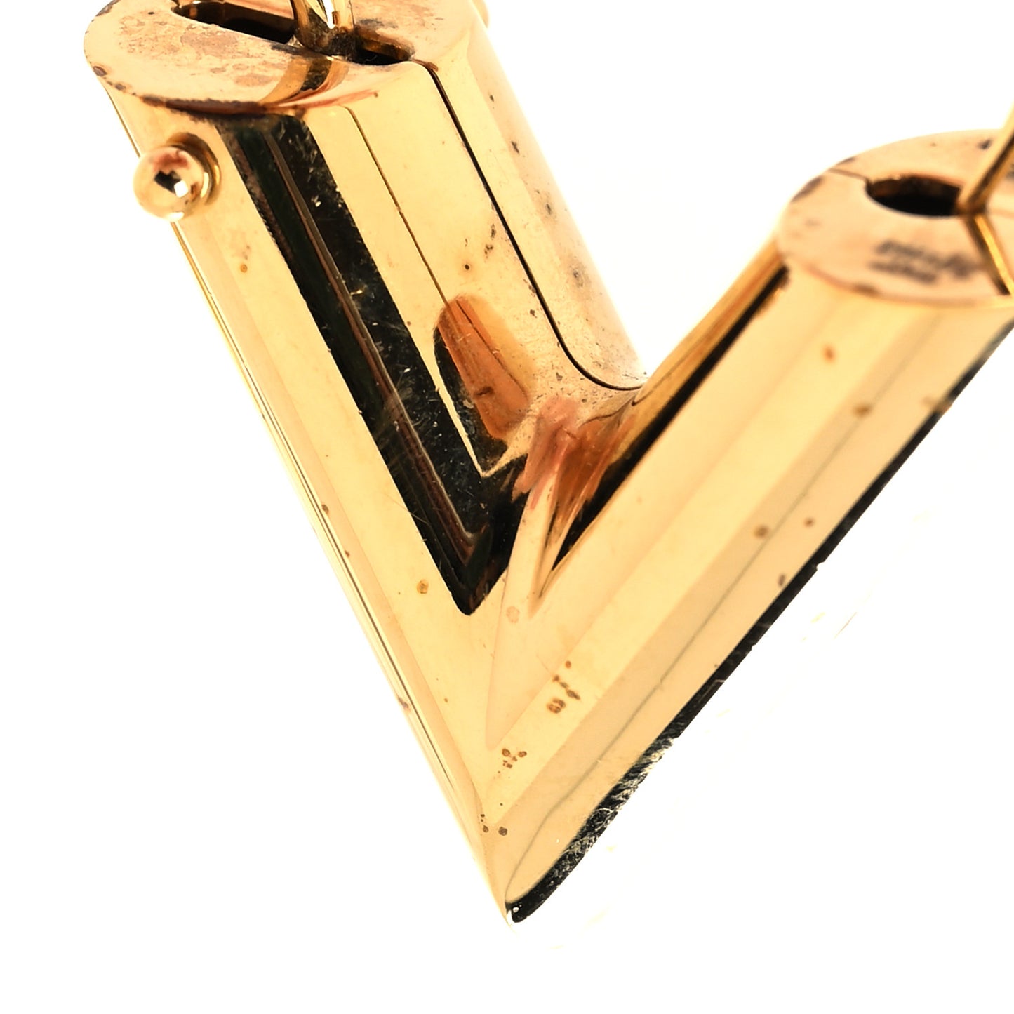 Brass Essential V Hoop Earrings Gold