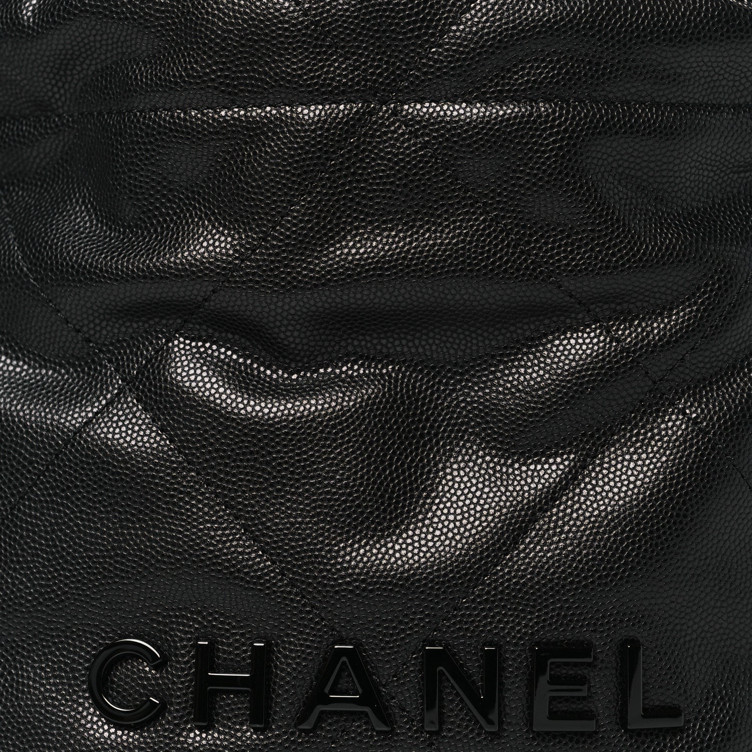 Chanel Shiny Caviar Quilted Monochrome Mini Chanel 22 Black 8 of 11