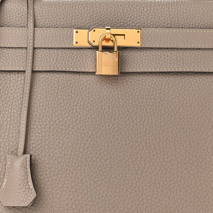 Hermes Taurillon Clemence Kelly Retourne 28 Gris Tourterelle 7 of 9