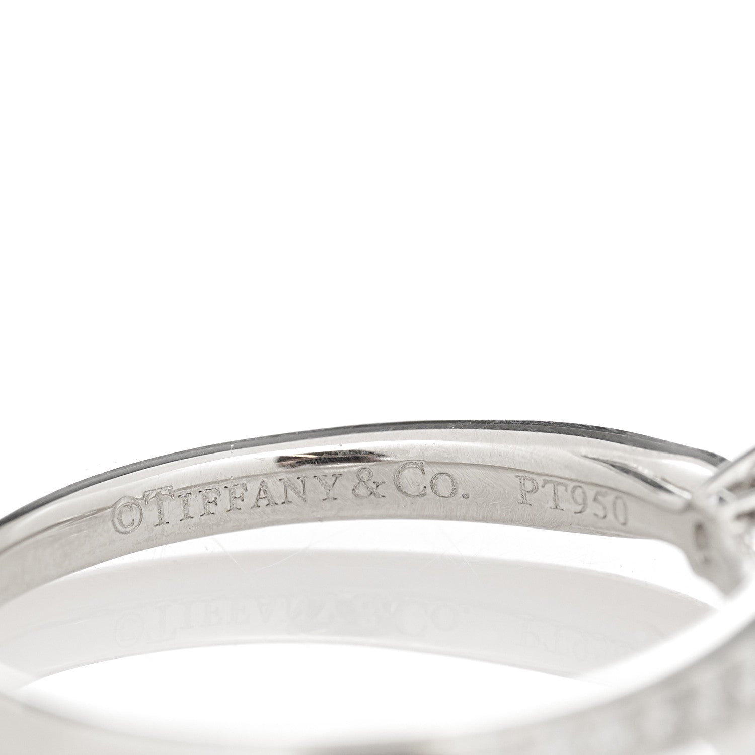 Tiffany Platinum Diamond .18ct Harmony Engagement Ring 51 5.75 5 of 7