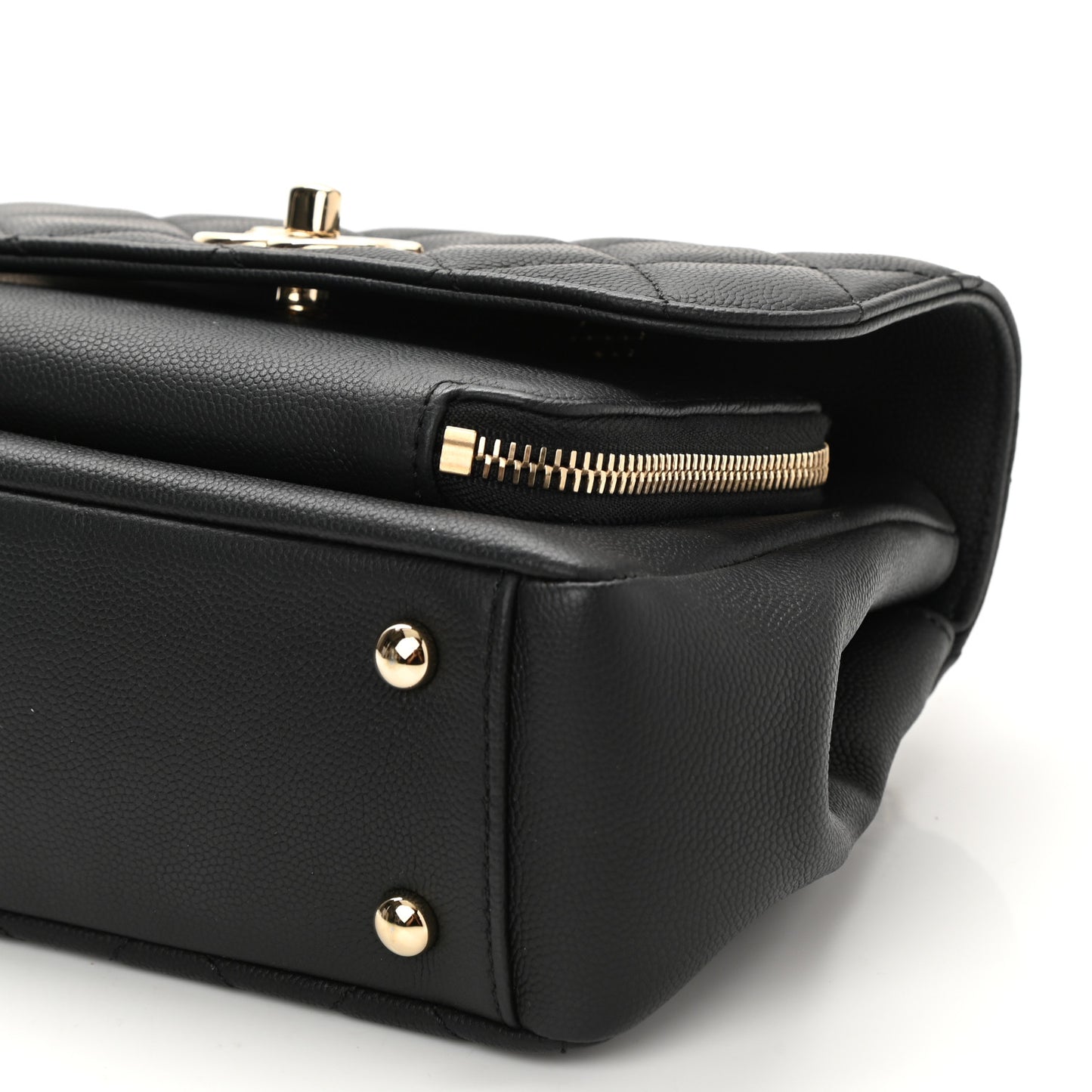 Caviar Quilted Small Business Affinity Flap Black