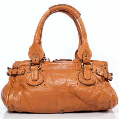 Chloe Leather Paddington Satchel Whiskey 3 of 9