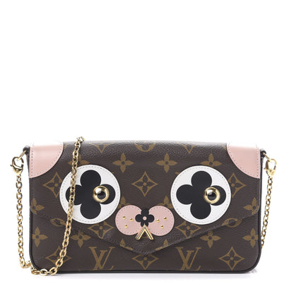 Louis Vuitton Monogram Valentine Dog Pochette Felicie Chain Wallet 1 of 12