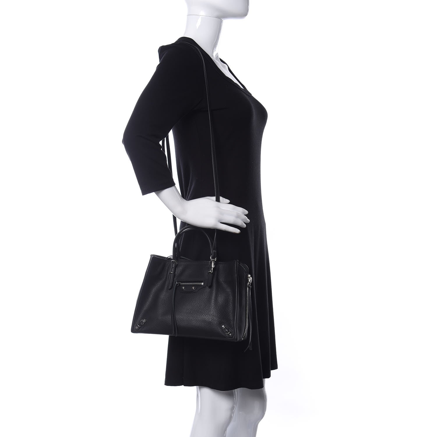 Balenciaga Veau Papier A6 Zip Around Tote Black 2 of 10