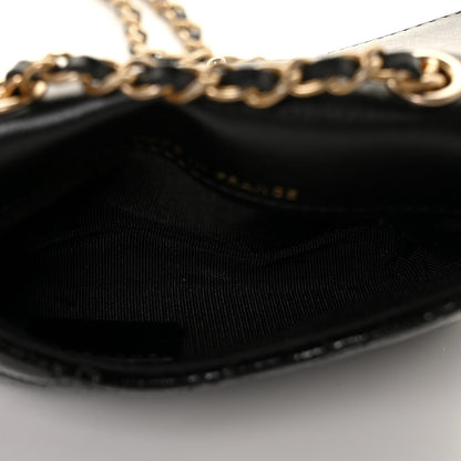 Chanel Shiny Aged Calfskin Quilted Waist Belt Bag Black 5 of 11
