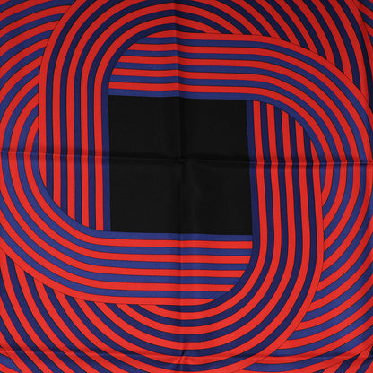 Hermes Silk Maillons De Joel Stein Scarf 90 Noir Rouge Marine 4 of 5
