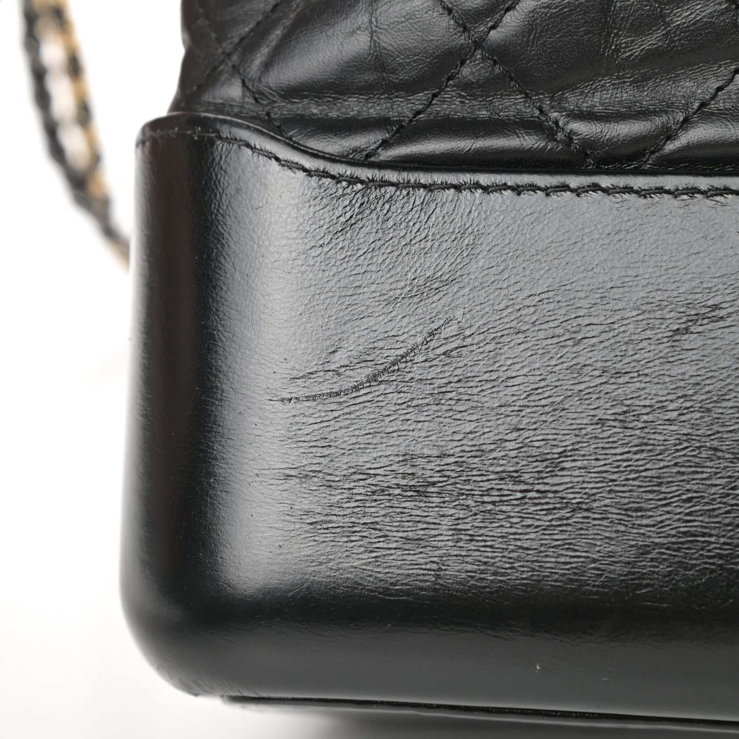 Calfskin Quilted Large Gabrielle Shopping Tote Black