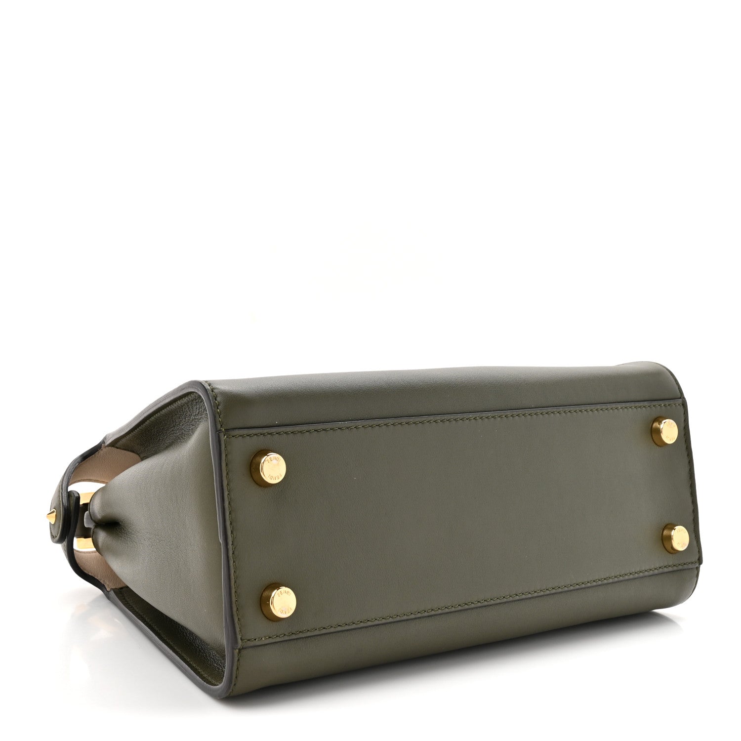 Fendi Vitello Tahiti Burro Medium Peekaboo Iconic Essentially Satchel Asparago Camelia 4 of 12