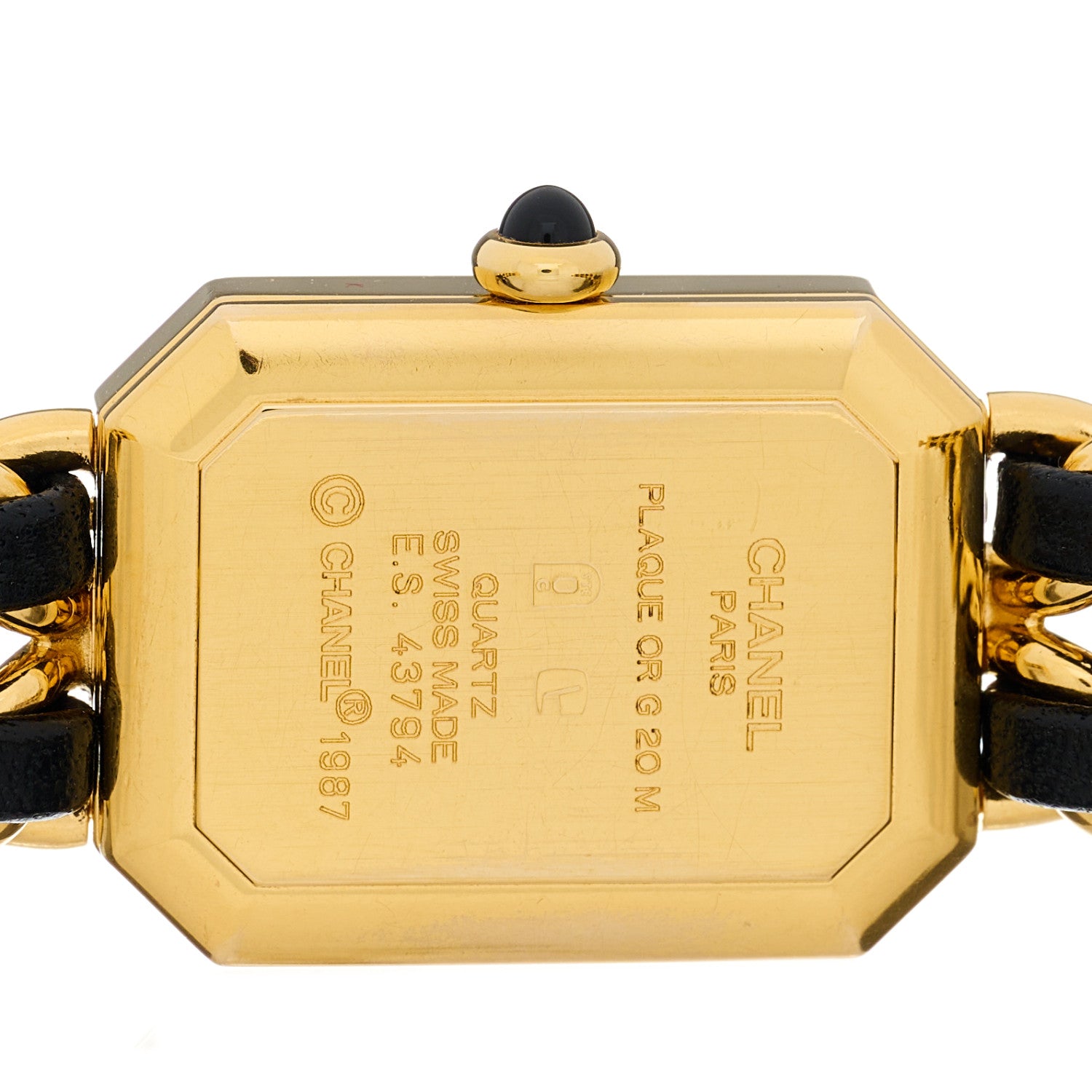 Chanel Stainless Steel Lambskin 20mm Chain Premiere Quartz Watch Gold M 4 of 4