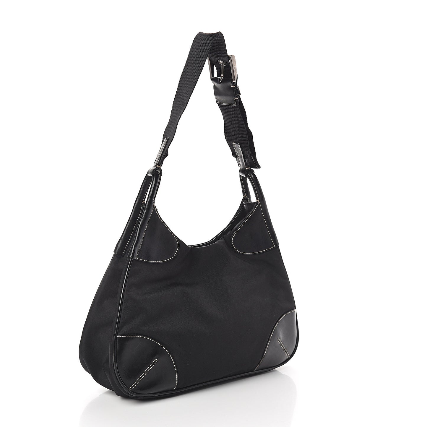 Tessuto Light Nylon Shoulder Bag Black