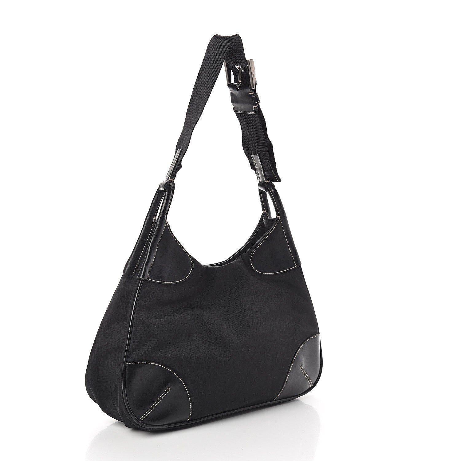 Prada Tessuto Light Nylon Shoulder Bag Black 2 of 8