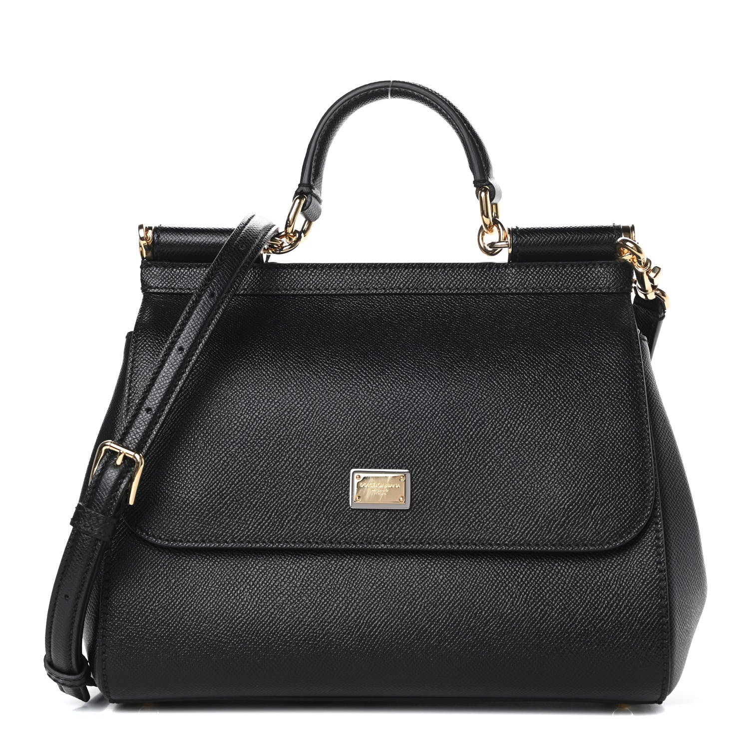 Dolce & Gabbana Dauphine Medium Miss Sicily Satchel Black 1 of 11