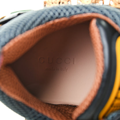 Gucci X SEGA Mesh Suede Calfskin Removable Crystals Flashtrek Sneakers 37.5 Loess Black Olive Green 6 of 6