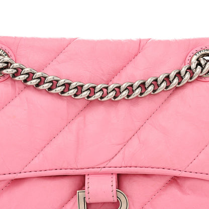 Balenciaga Crushed Calfskin Quilted Small Crush Chain Bag Sweet Pink 8 of 15