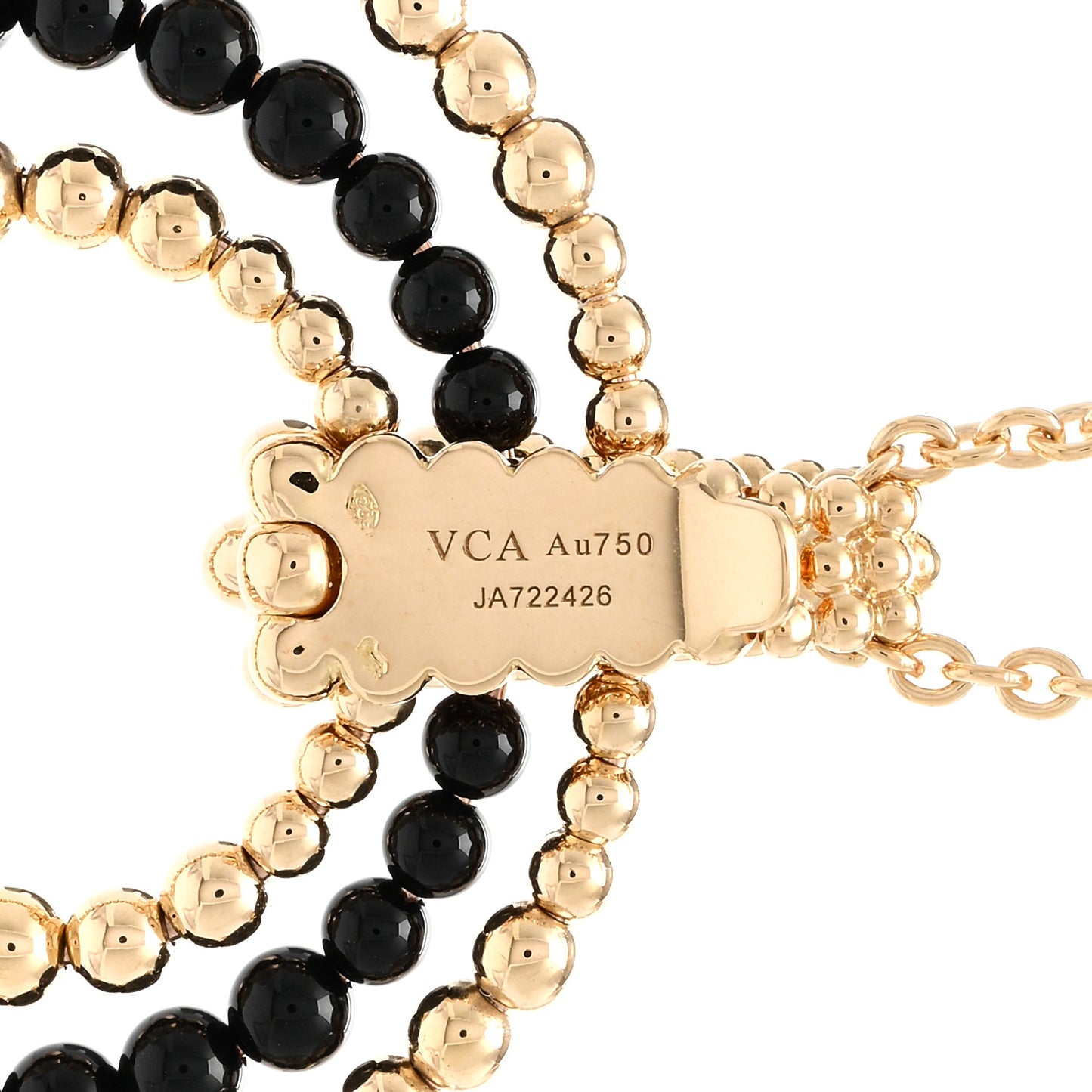 18K Yellow Gold Onyx Perlee Couleurs Transformable Long Necklace