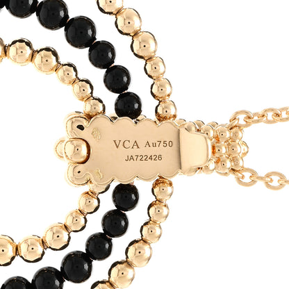 Van Cleef & Arpels 18K Yellow Gold Onyx Perlee Couleurs Transformable Long Necklace 5 of 5