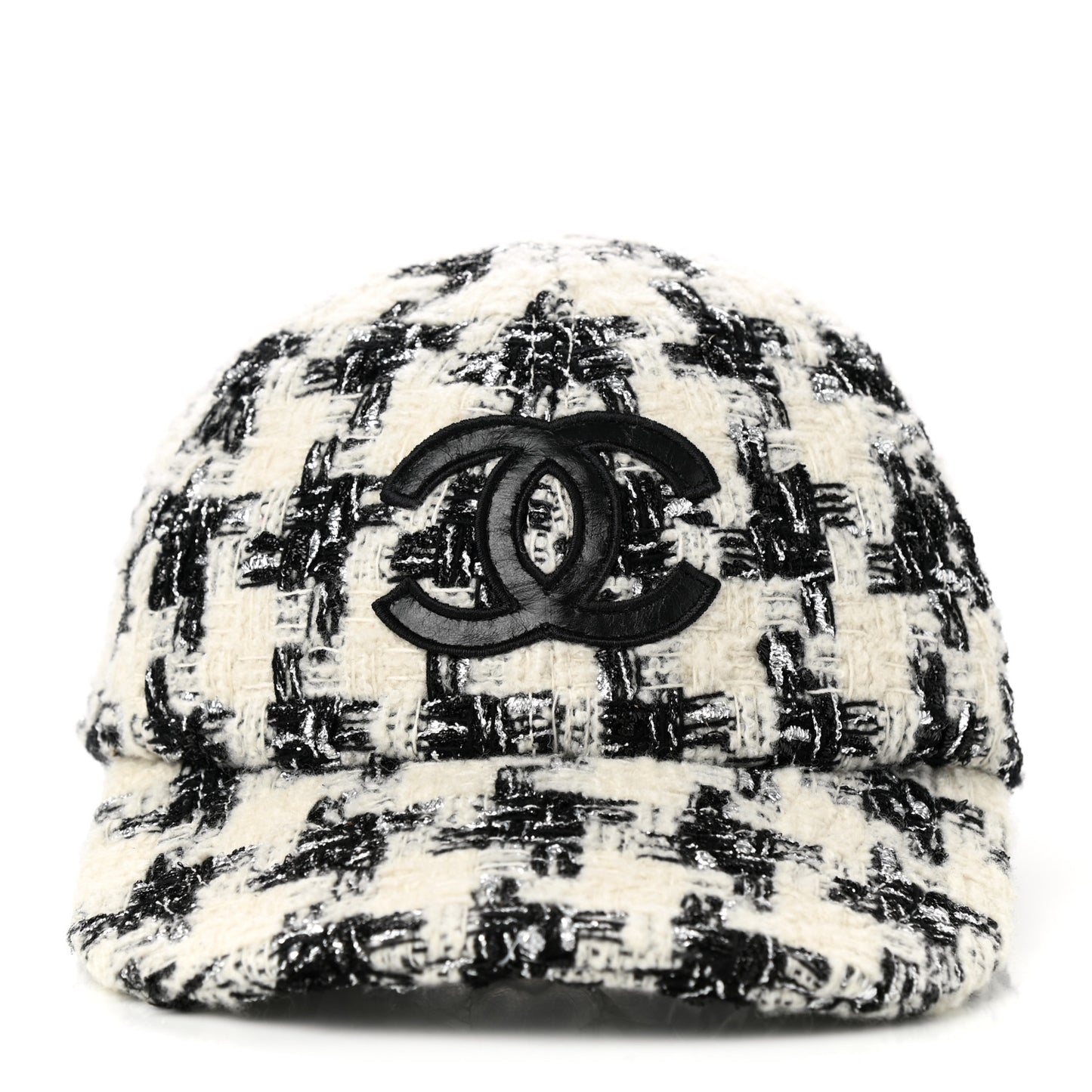 Tweed CC Cap Hat L Black White