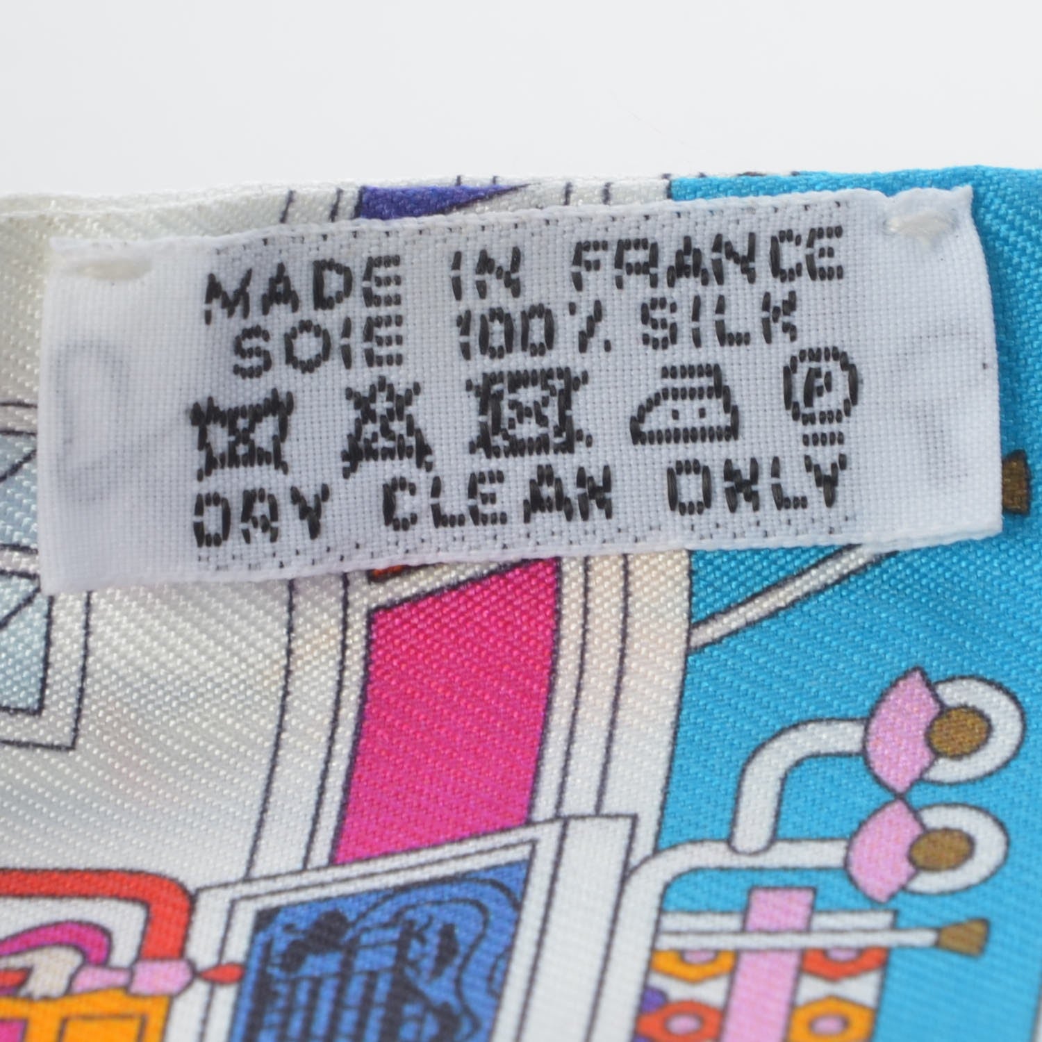 Hermes Silk La Maizeon des Carres Twilly White Rose Bleu 4 of 5