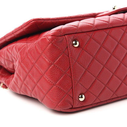 Chanel Calfskin Quilted XXL Travel Flap Bag Red 7 of 11