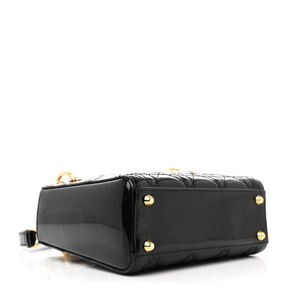 Christian Dior Patent Cannage Mini Lady Dior Black 4 of 12