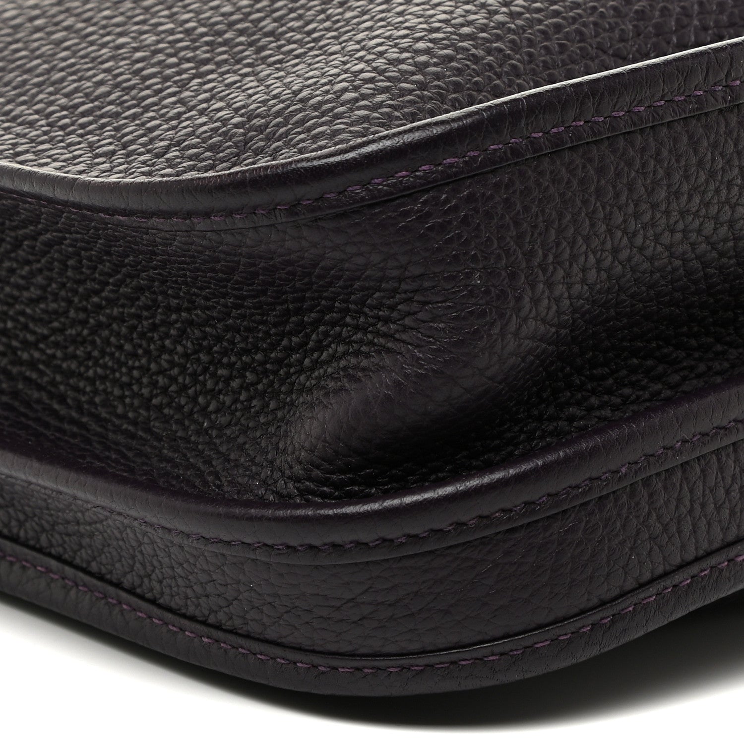 Hermes Taurillon Clemence Evelyne III PM Raisin 7 of 9