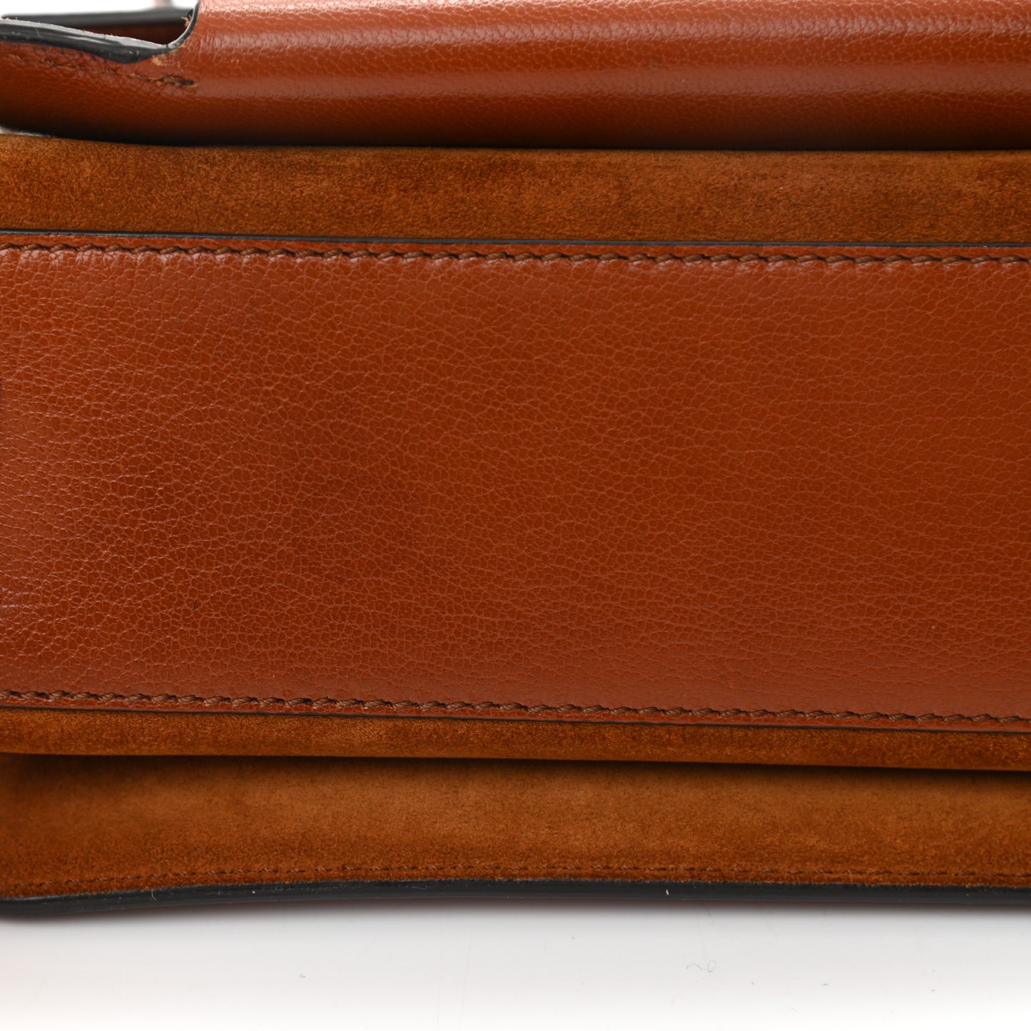Goatskin Suede Small GV3 Shoulder Bag Amber Mastic