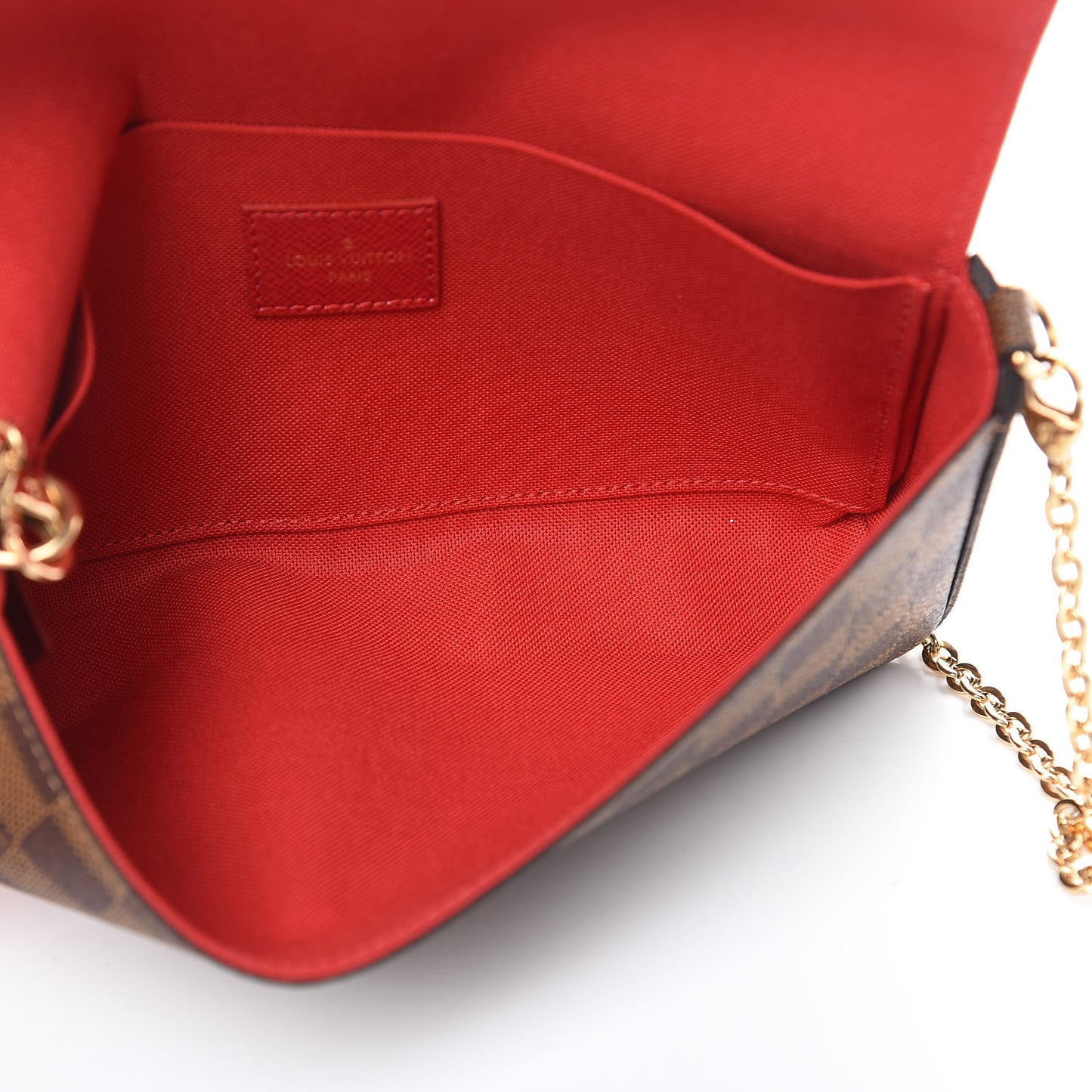 Damier Ebene Pochette Felicie Chain Wallet
