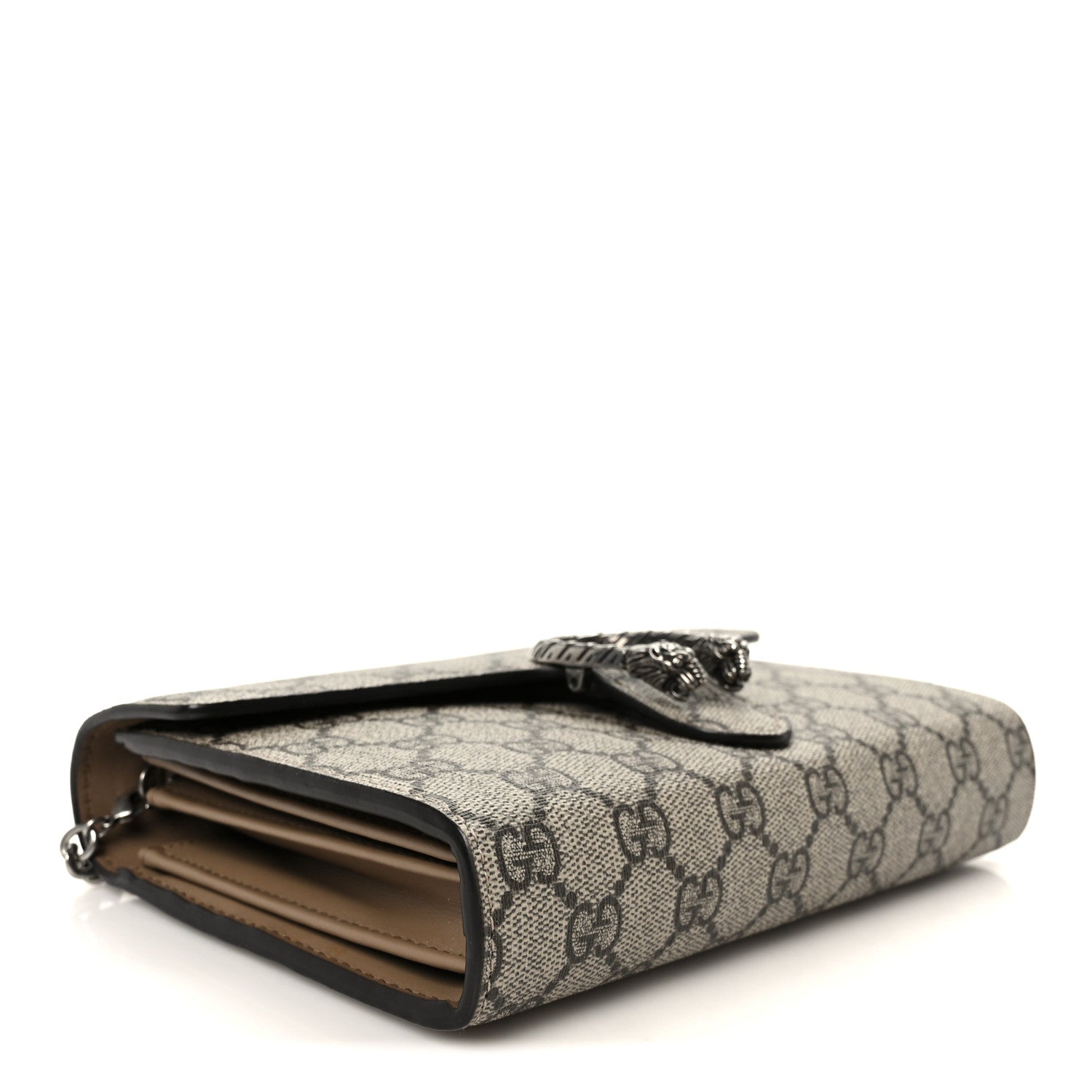 Gucci GG Supreme Monogram Mini Dionysus Chain Wallet Beige Taupe 4 of 10